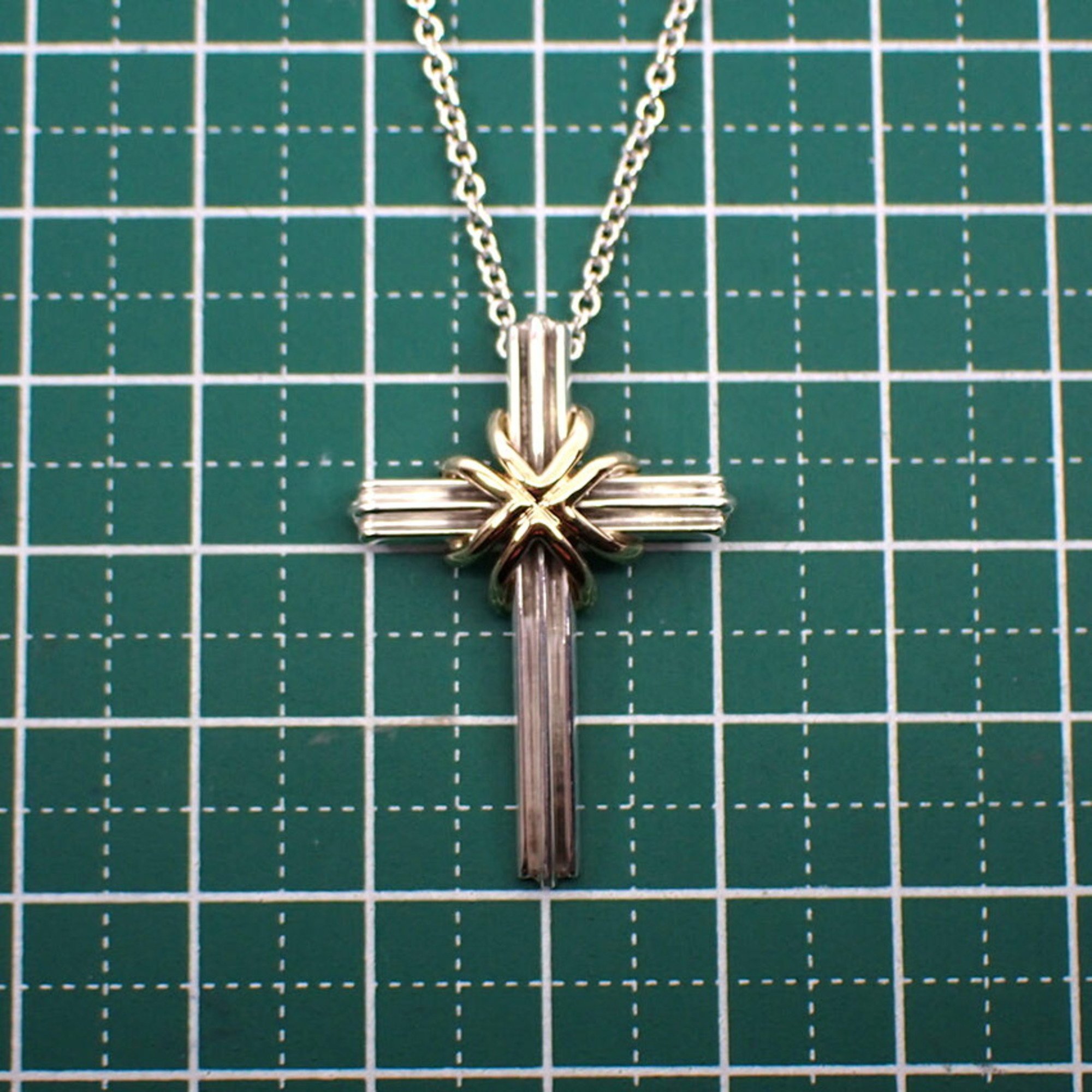 TIFFANY Tiffany 925 Signature Cross Pendant Necklace