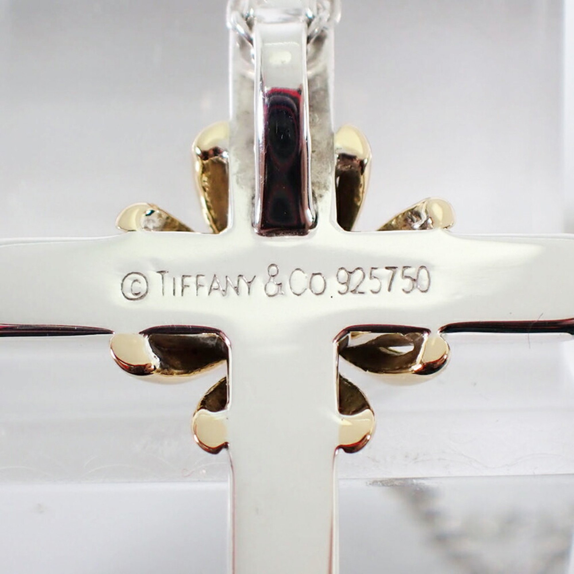 TIFFANY Tiffany 925 Signature Cross Pendant Necklace