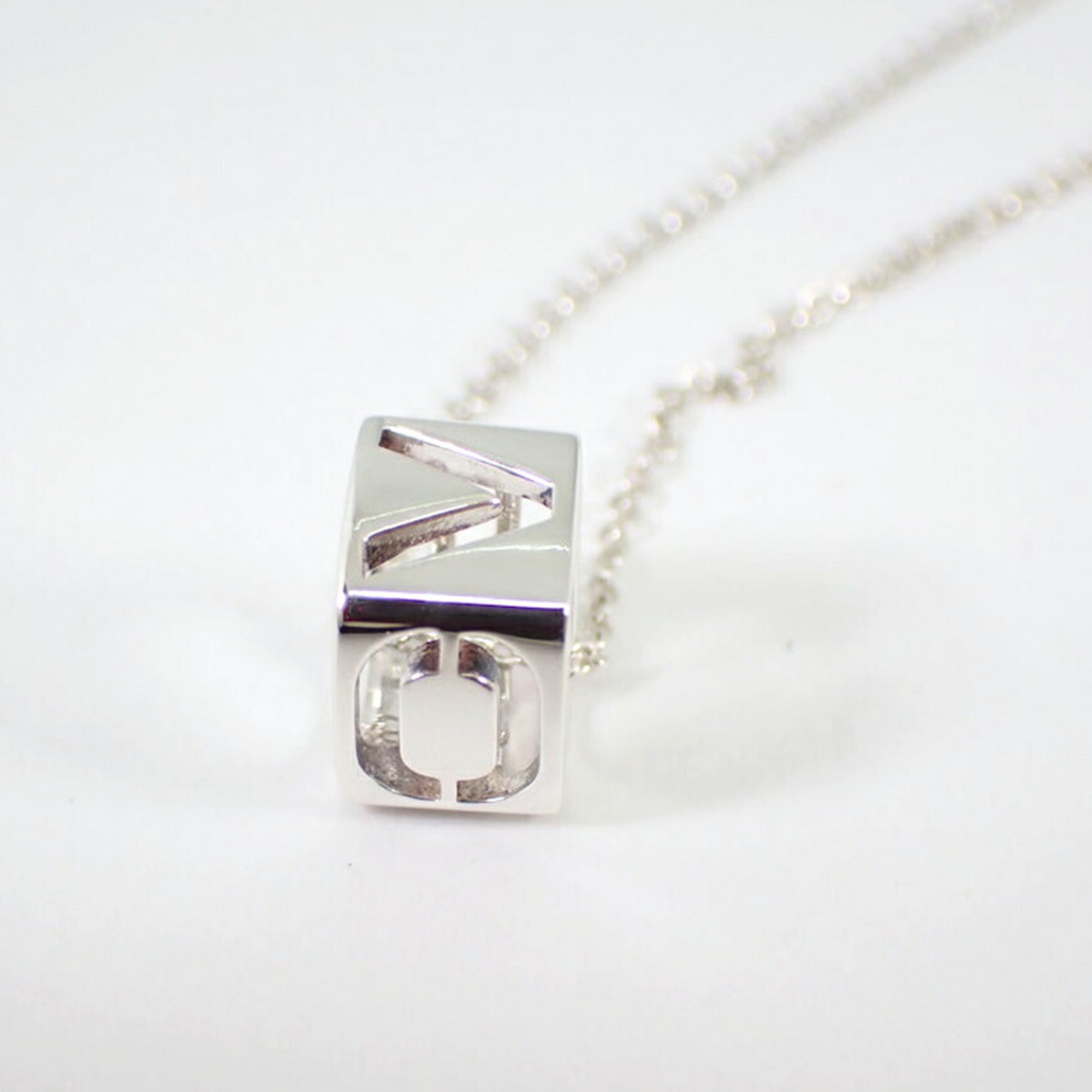 TIFFANY 925 Square LOVE Pendant Necklace