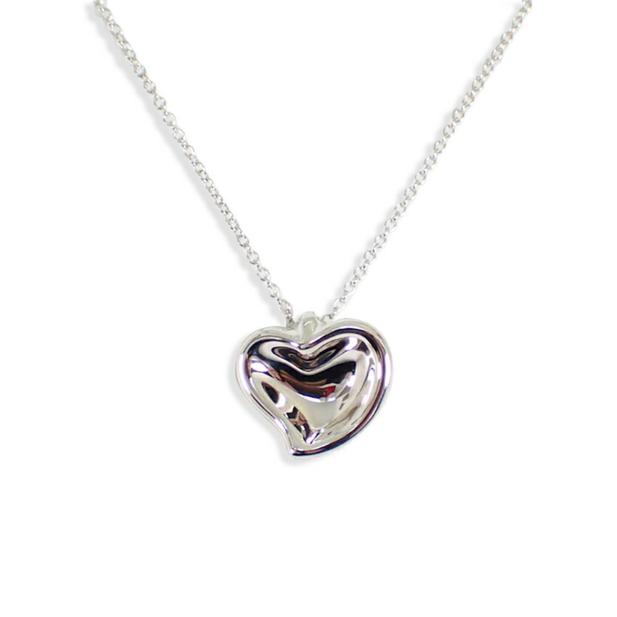 TIFFANY 925 Full Heart Pendant Necklace