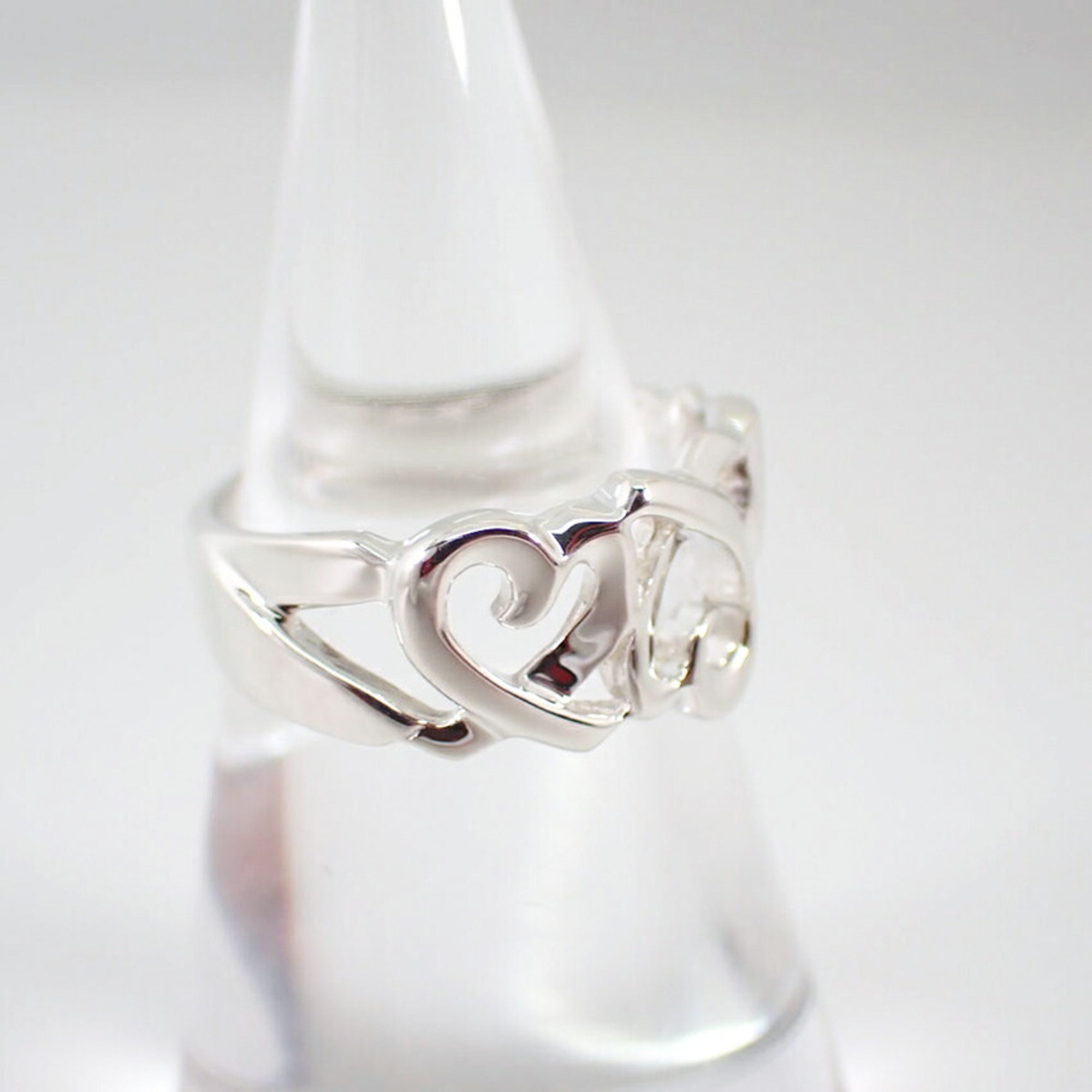 TIFFANY 925 Triple Loving Heart Ring, size 10.5