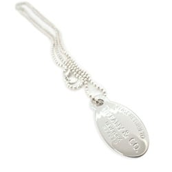 TIFFANY 925 Return to Tiffany Oval Tag Pendant Necklace