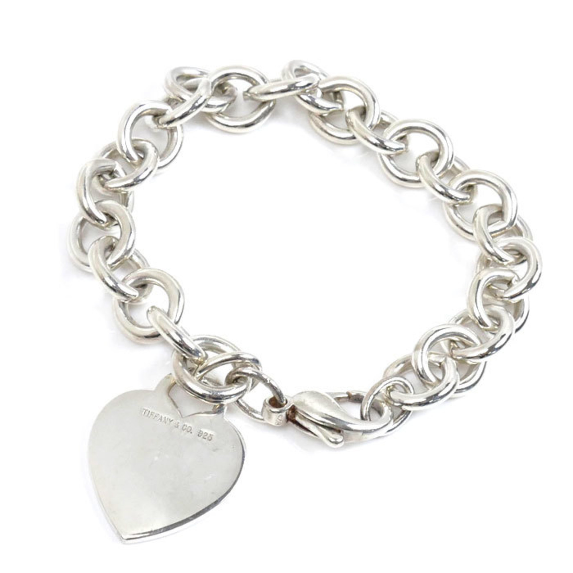 TIFFANY&Co. Tiffany Silver 925 Return to Heart Tag Bracelet 35.2g 18.5cm Women's