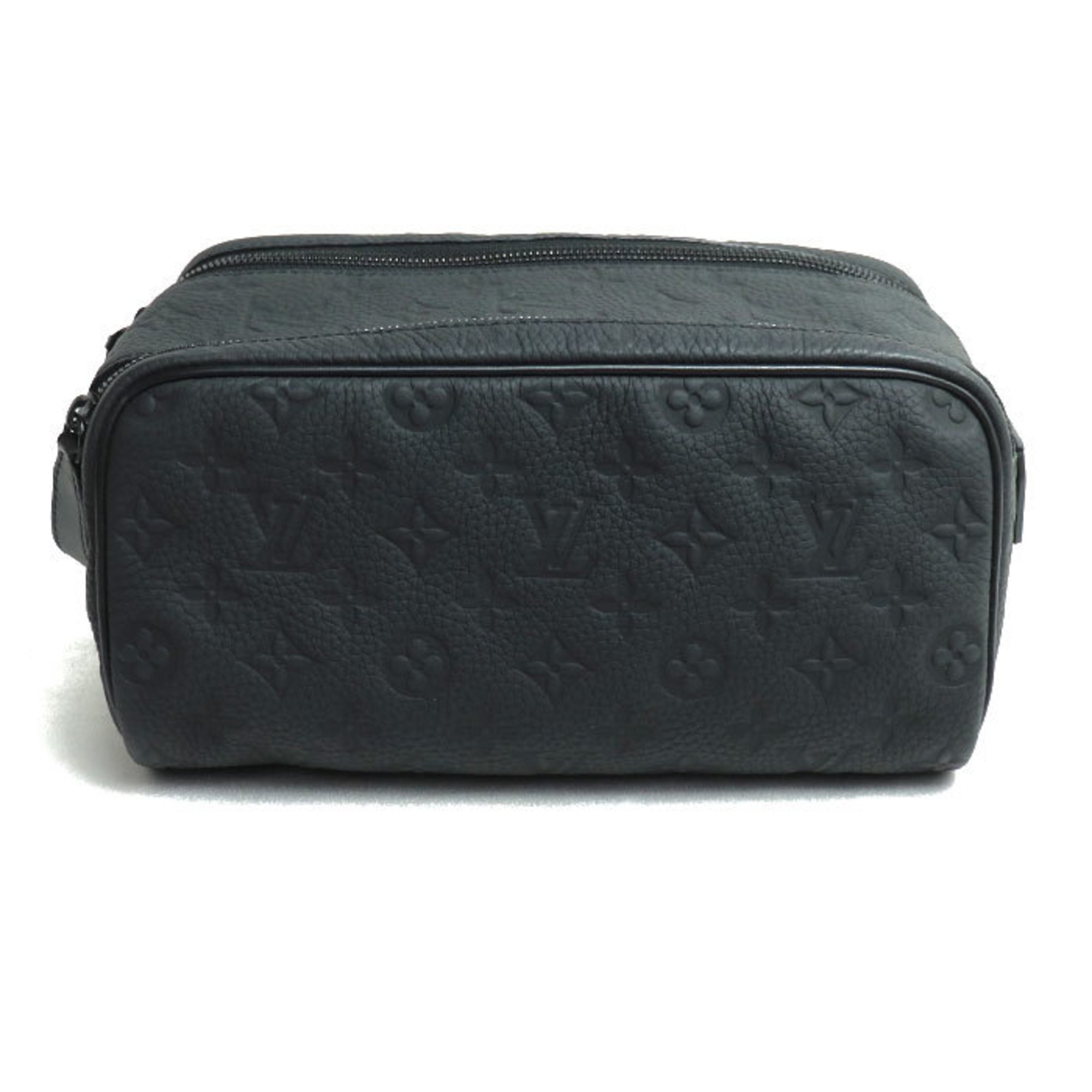 LOUIS VUITTON Louis Vuitton Dopp Kit Second Bag Monogram Taurillon Black M59478 IC Men's