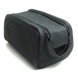 LOUIS VUITTON Louis Vuitton Dopp Kit Second Bag Monogram Taurillon Black M59478 IC Men's