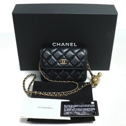 CHANEL Chanel Matelasse Shoulder Bag Black AP1628 Chain Clutch Women's