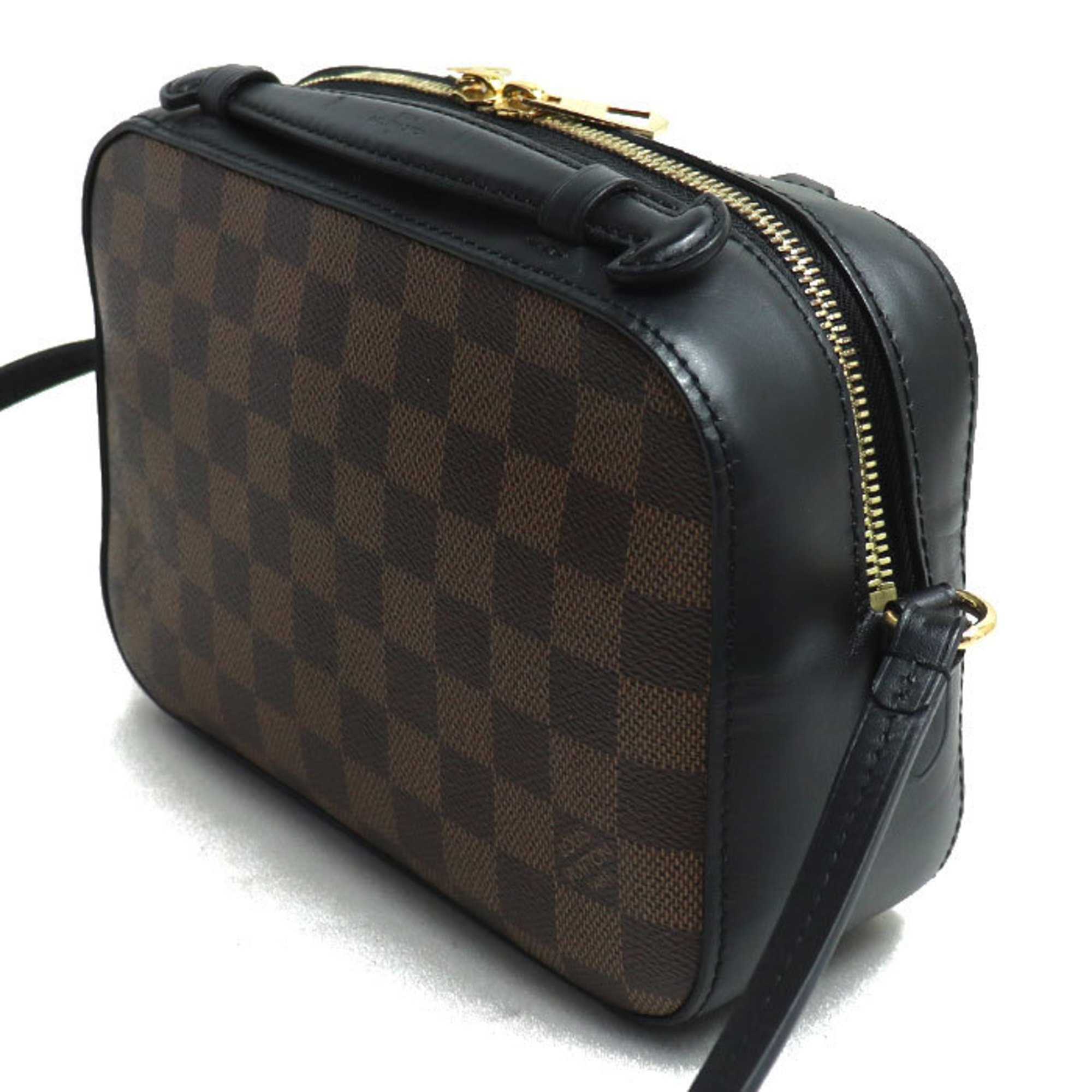 LOUIS VUITTON Santa Monica 2-Way Shoulder Bag Damier Brown Black N40189 Women's