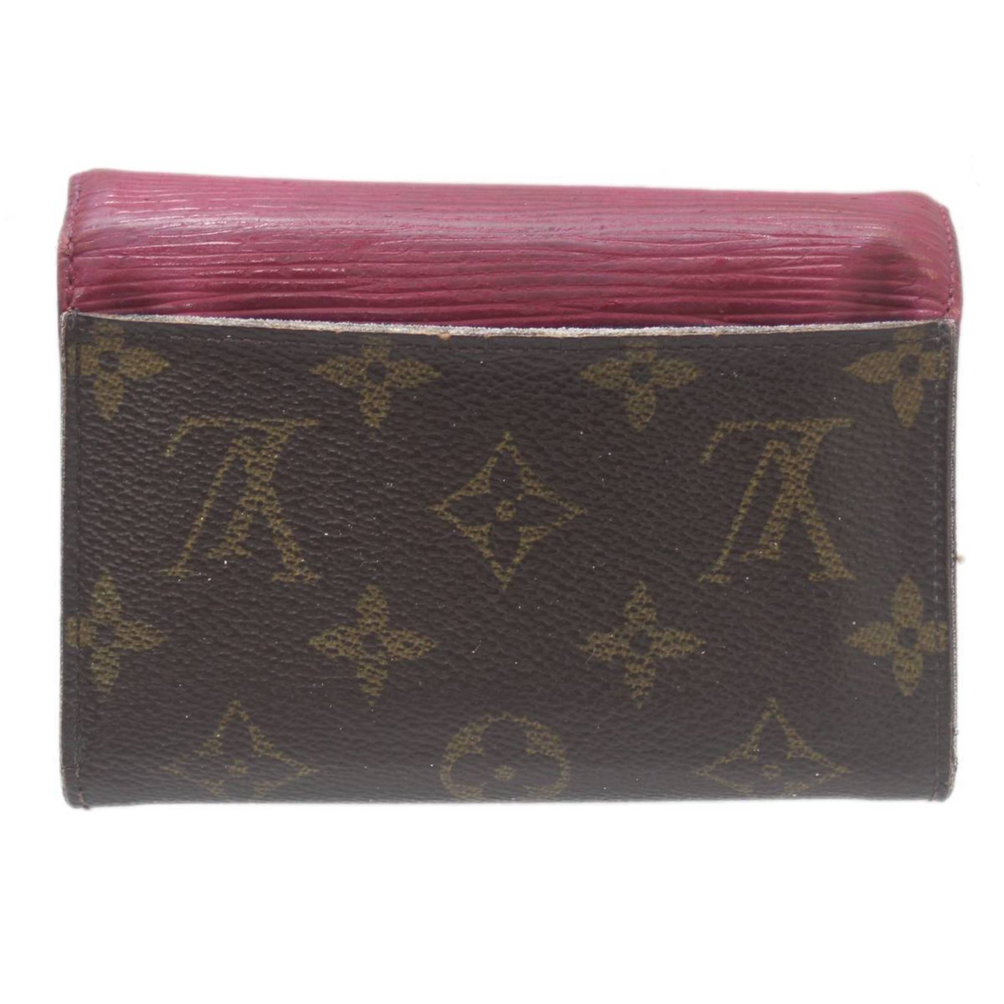 LOUIS VUITTON Louis Vuitton Portefeuille Marly Compact Bi-fold Wallet Epi x Monogram Fuchsia M60497 CA2134