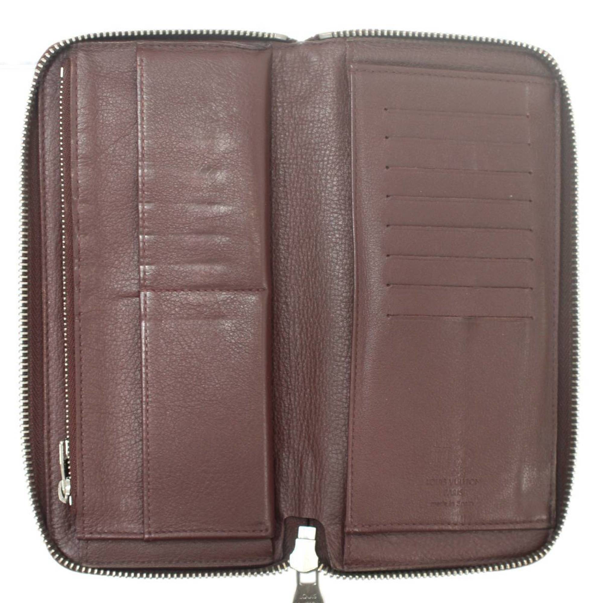 LOUIS VUITTON Louis Vuitton Zippy Wallet Vertical Taurillon Leather Bordeaux M58410