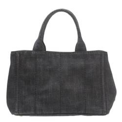 PRADA Prada Handbag Canapa Grey Denim 1BG439 Cotton