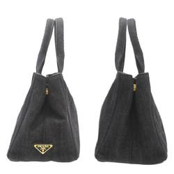 PRADA Prada Handbag Canapa Grey Denim 1BG439 Cotton