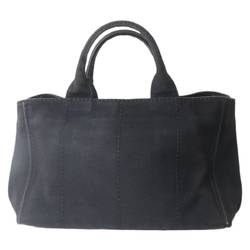 PRADA Prada 2way Tote Bag Canapa Black Cotton