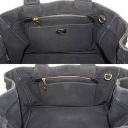 PRADA Prada 2way Tote Bag Canapa Black Cotton