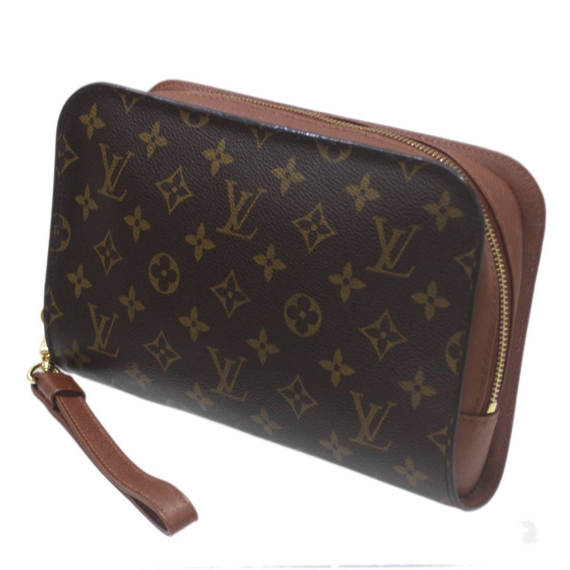 LOUIS VUITTON Louis Vuitton Orsay Clutch Bag Second Monogram Brown M51790 AR0053