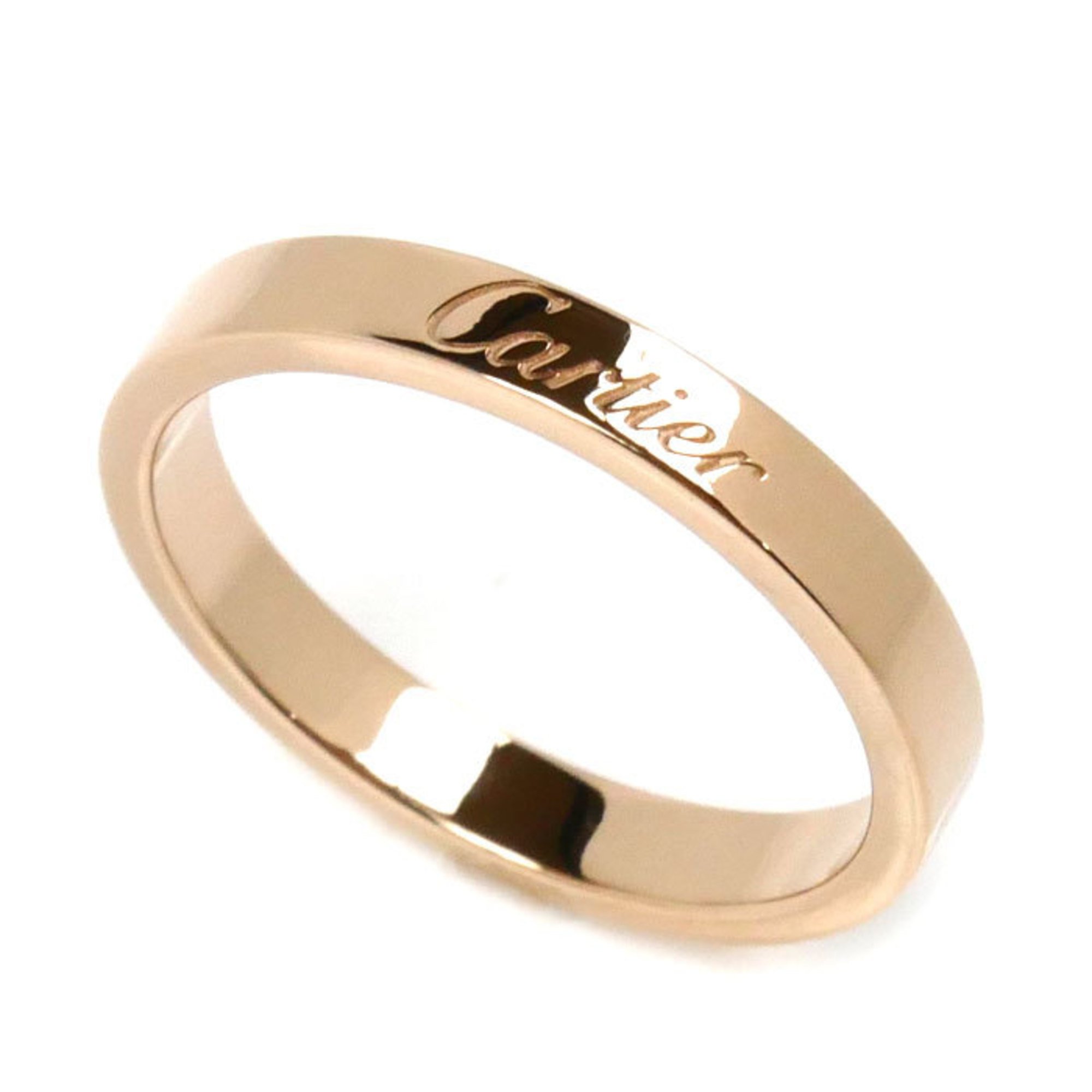 CARTIER Cartier K18PG Pink Gold Engraved Ring B4087255 Size 14.5 55 3.9g Women's