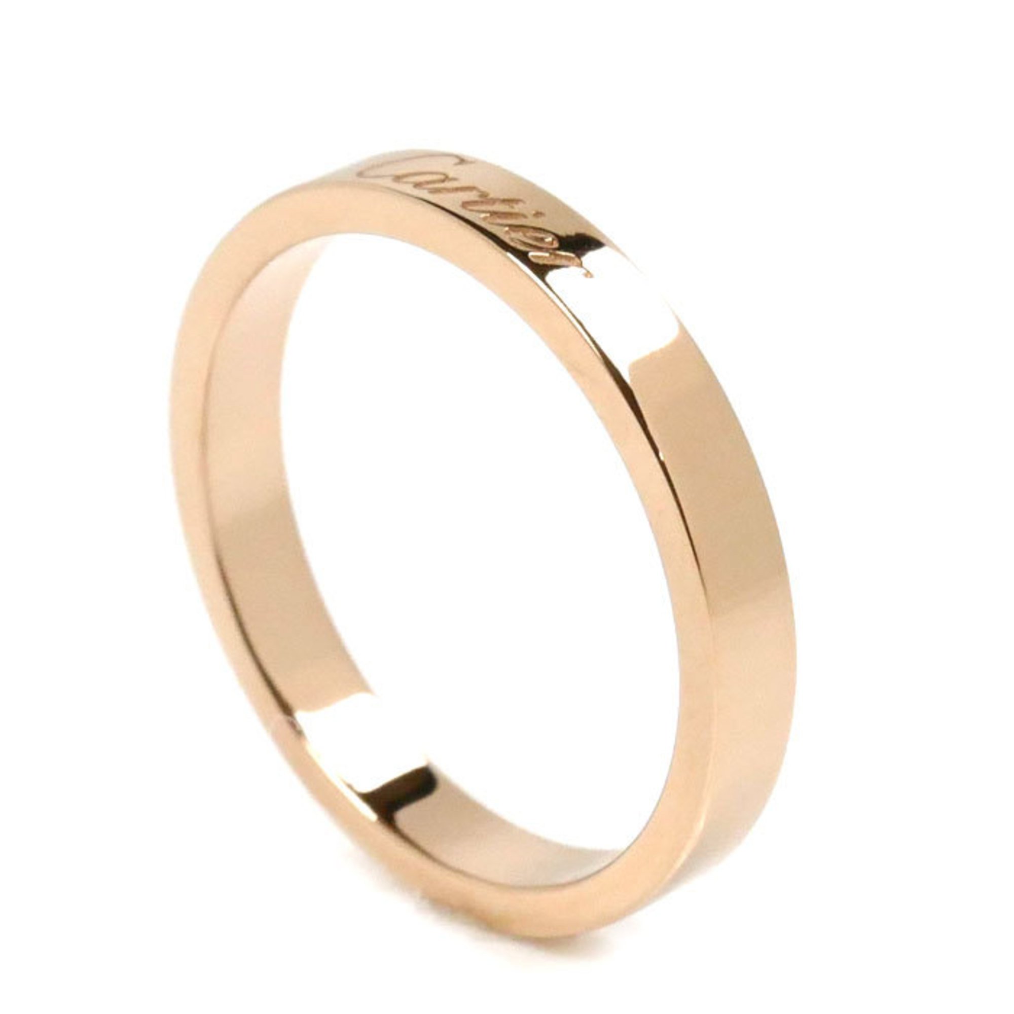 CARTIER Cartier K18PG Pink Gold Engraved Ring B4087255 Size 14.5 55 3.9g Women's