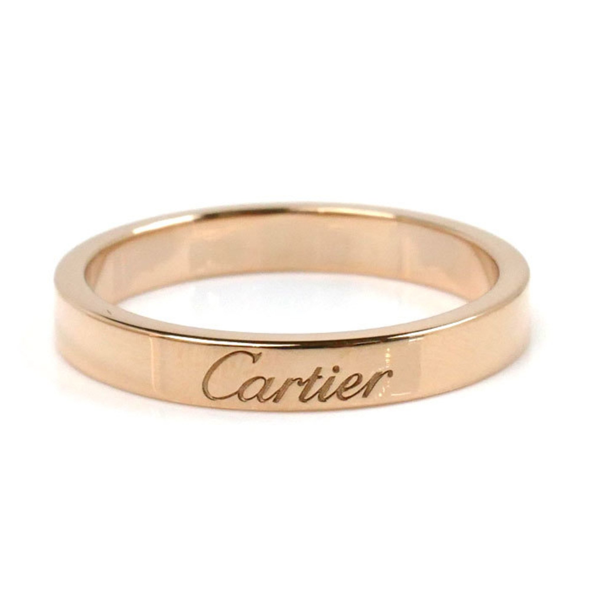 CARTIER Cartier K18PG Pink Gold Engraved Ring B4087255 Size 14.5 55 3.9g Women's