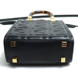 FENDI Sunshine Shopper Small 2-Way Shoulder Bag Black 8BS051 Women's