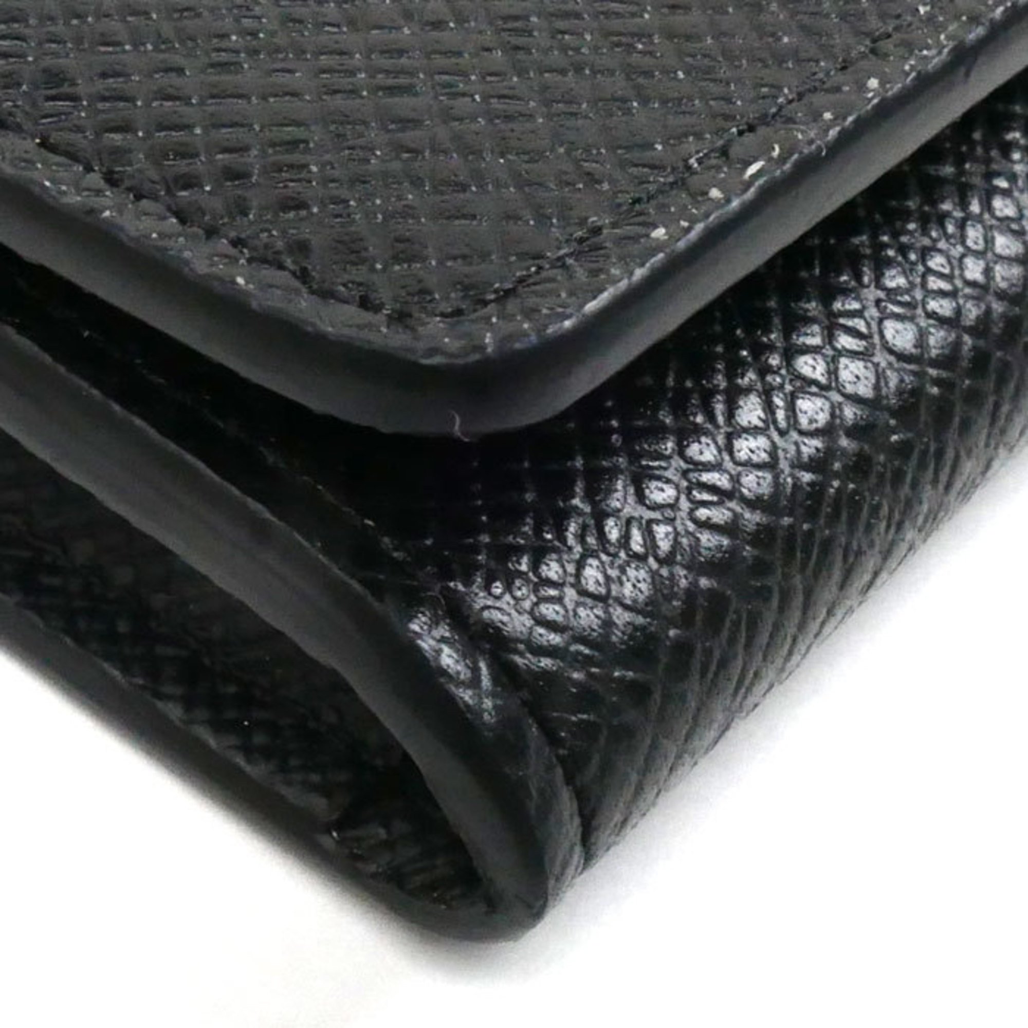 LOUIS VUITTON Louis Vuitton Envelope Carte de Visite Card Case Taiga Black M64595 IC Men's