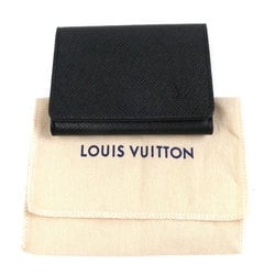 LOUIS VUITTON Louis Vuitton Envelope Carte de Visite Card Case Taiga Black M64595 IC Men's