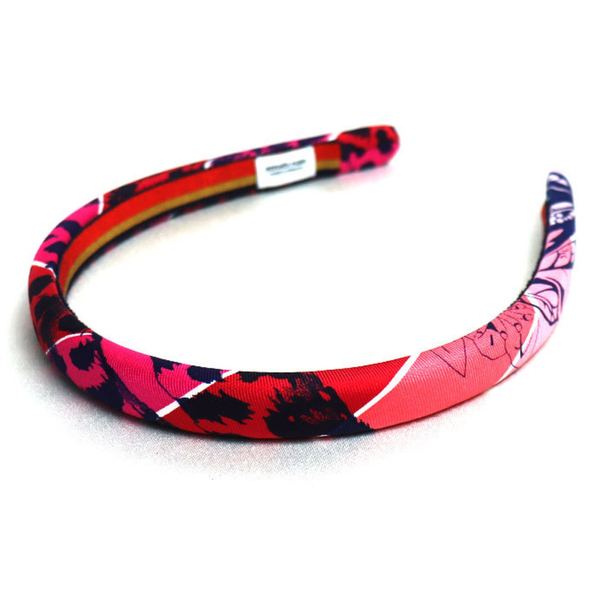 HERMES Hermes Silk Headband Jungle Love Rainbow Hair for Women