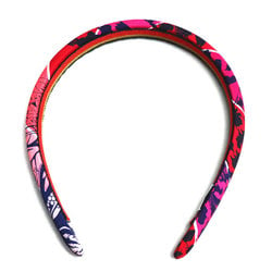 HERMES Hermes Silk Headband Jungle Love Rainbow Hair for Women