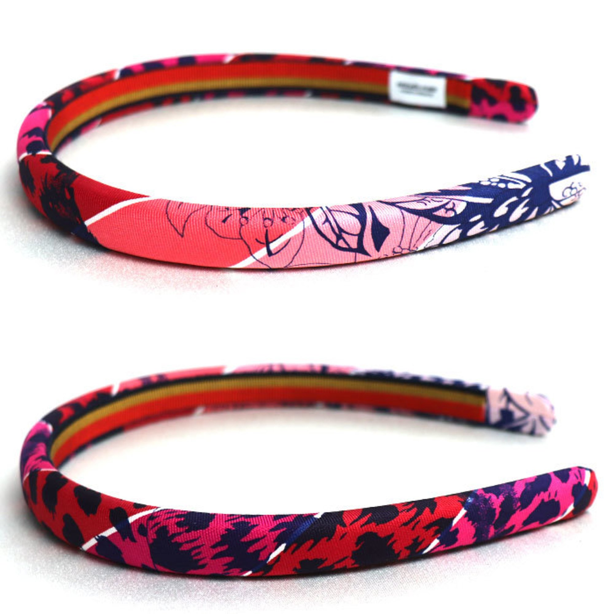 HERMES Hermes Silk Headband Jungle Love Rainbow Hair for Women