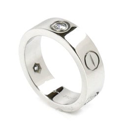 CARTIER Cartier K18WG White Gold Love Ring 3P Diamond Size 9 49 8.0g Women's