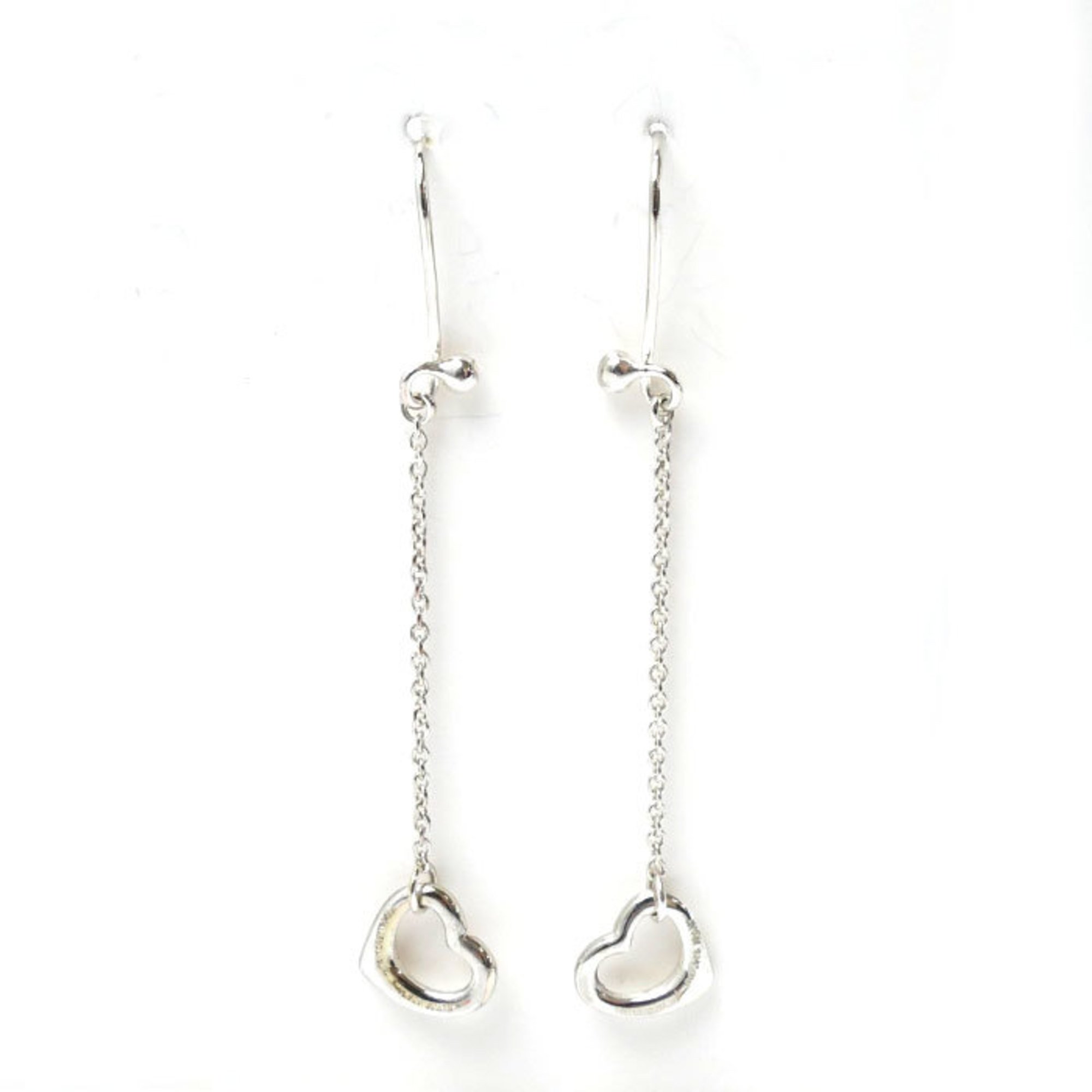 TIFFANY&Co. Tiffany Silver 925 Heart Drop Hook Earrings 1.8g for Women