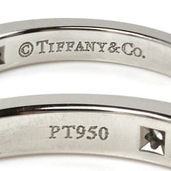 TIFFANY&Co. Tiffany Pt950 Platinum Half Circle Channel Setting Ring 60004040 Diamond Size 9 3.5g Women's