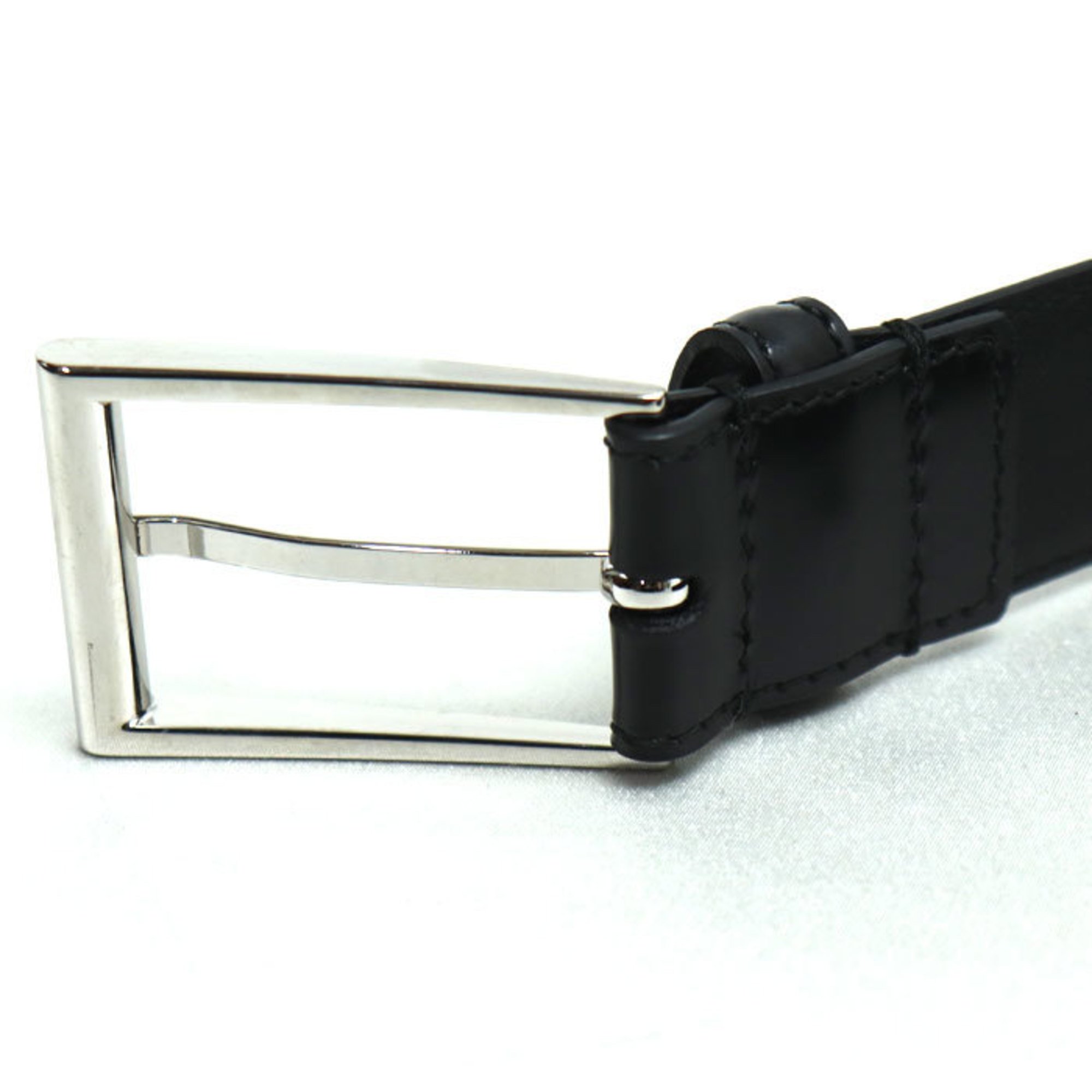 GUCCI Gucci Square Buckle Belt Black 474313 DT90N 1000 Men's