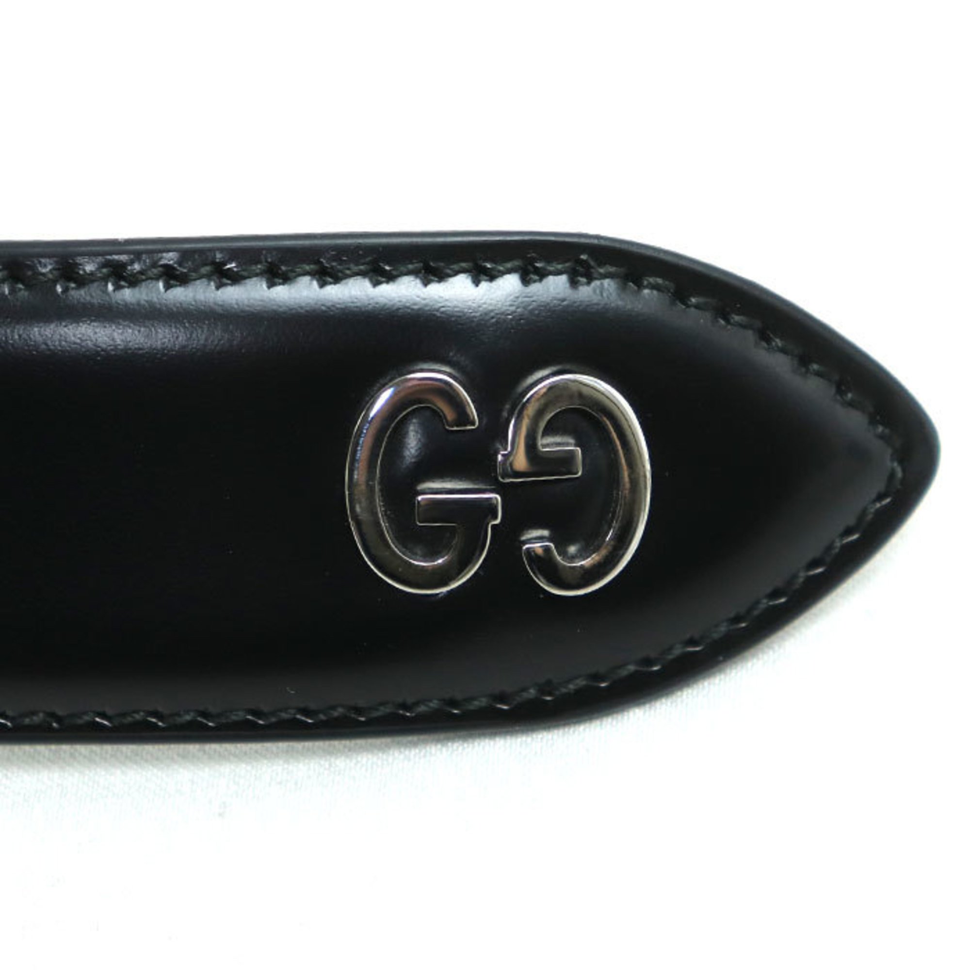 GUCCI Gucci Square Buckle Belt Black 474313 DT90N 1000 Men's