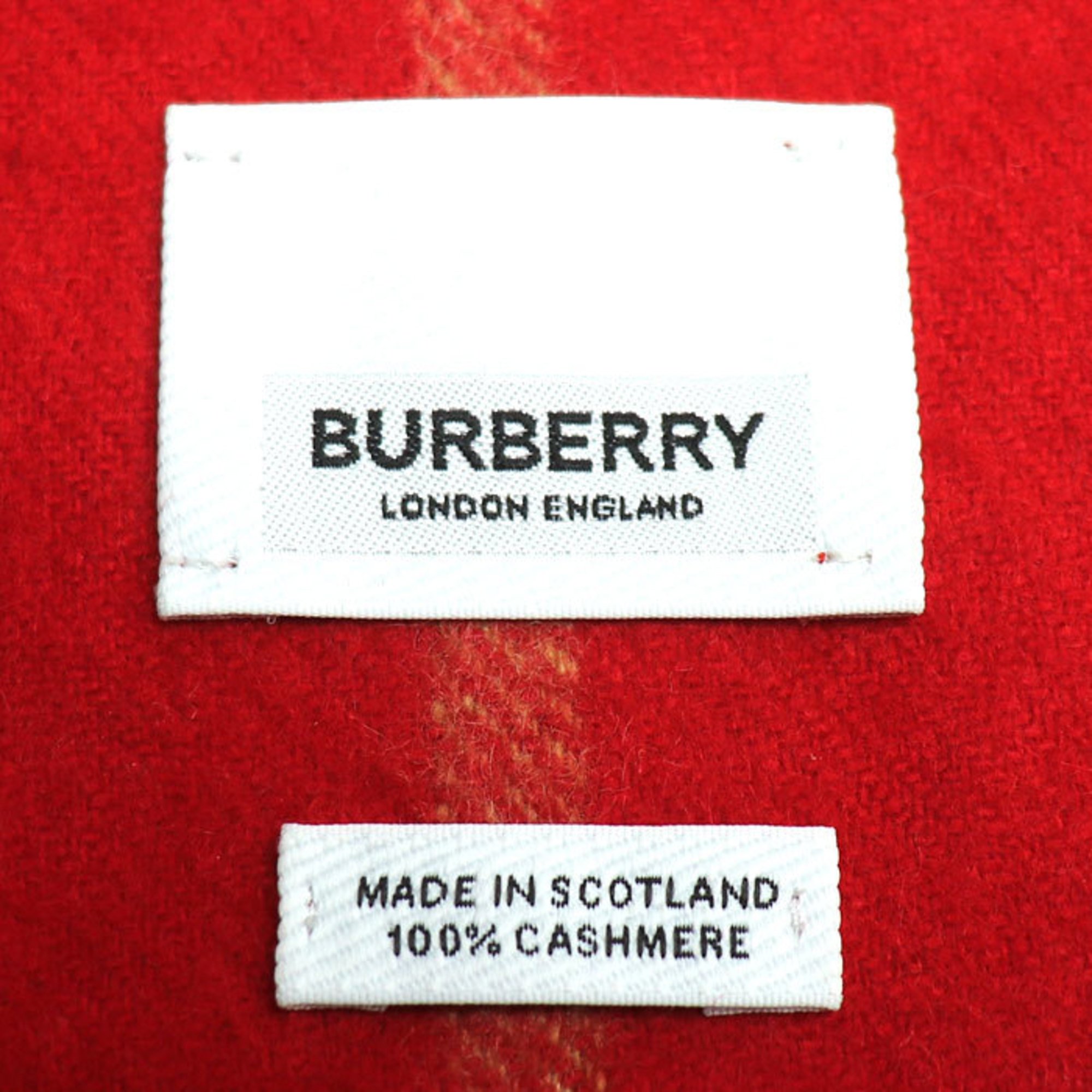 BURBERRY LONDON Nova Check Cashmere Scarf Red Black White Women's