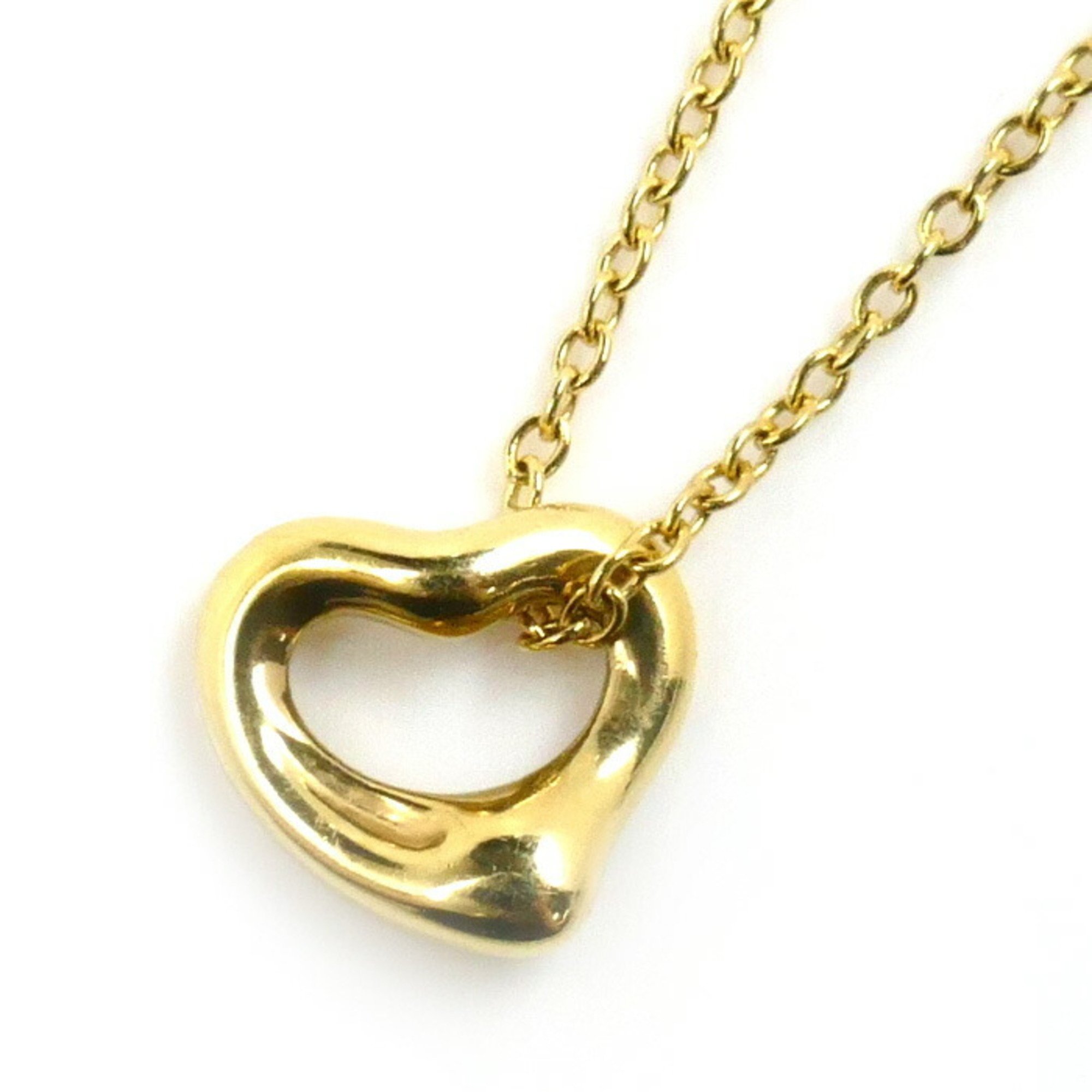 TIFFANY&Co. Tiffany K18YG Yellow Gold Heart Necklace 60957398 1.7g 44cm Women's