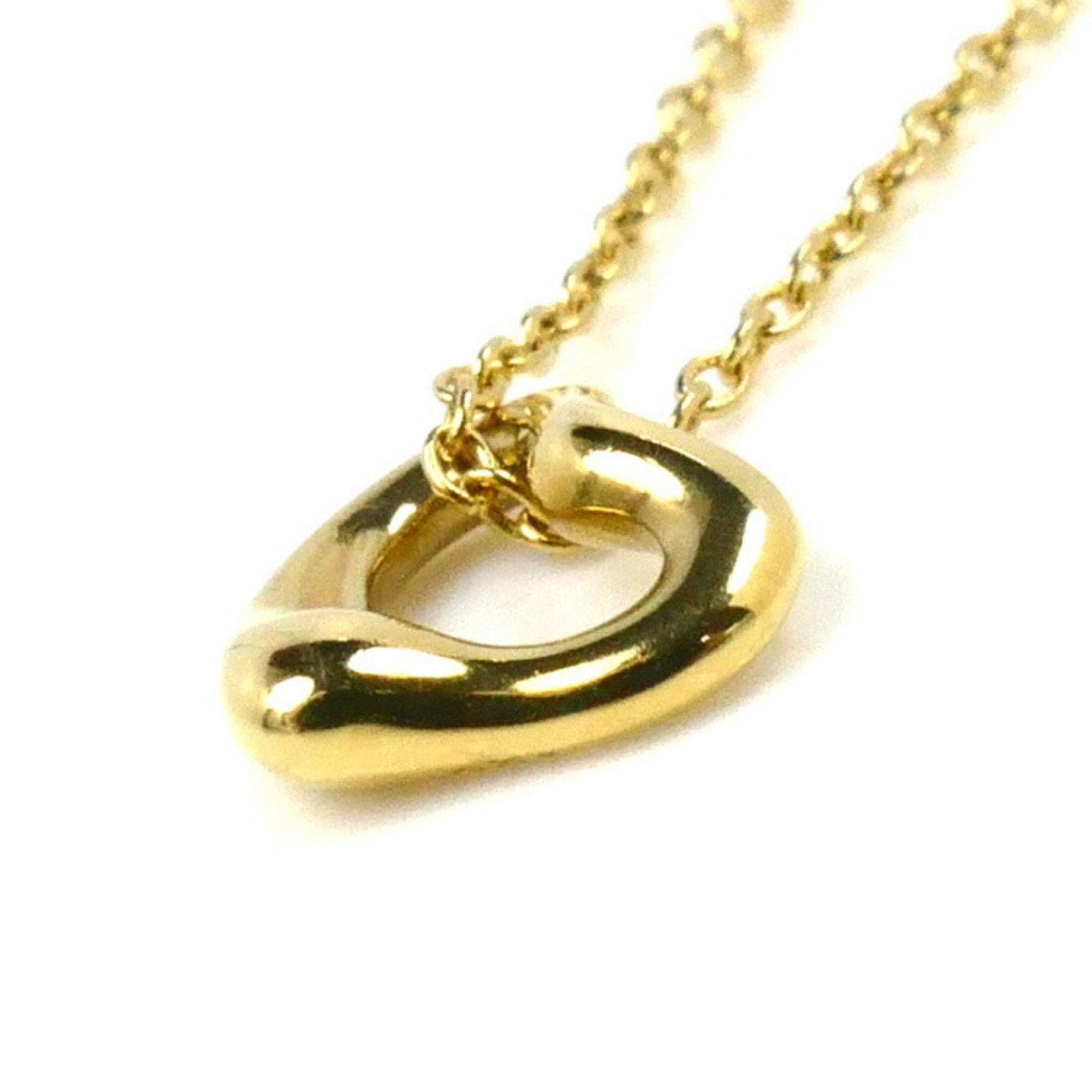 TIFFANY&Co. Tiffany K18YG Yellow Gold Heart Necklace 60957398 1.7g 44cm Women's