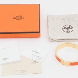 Hermes Enamel Bracelet Click H Orange Fruit Yellow Gold H700001F 8AGM Women's HERMES