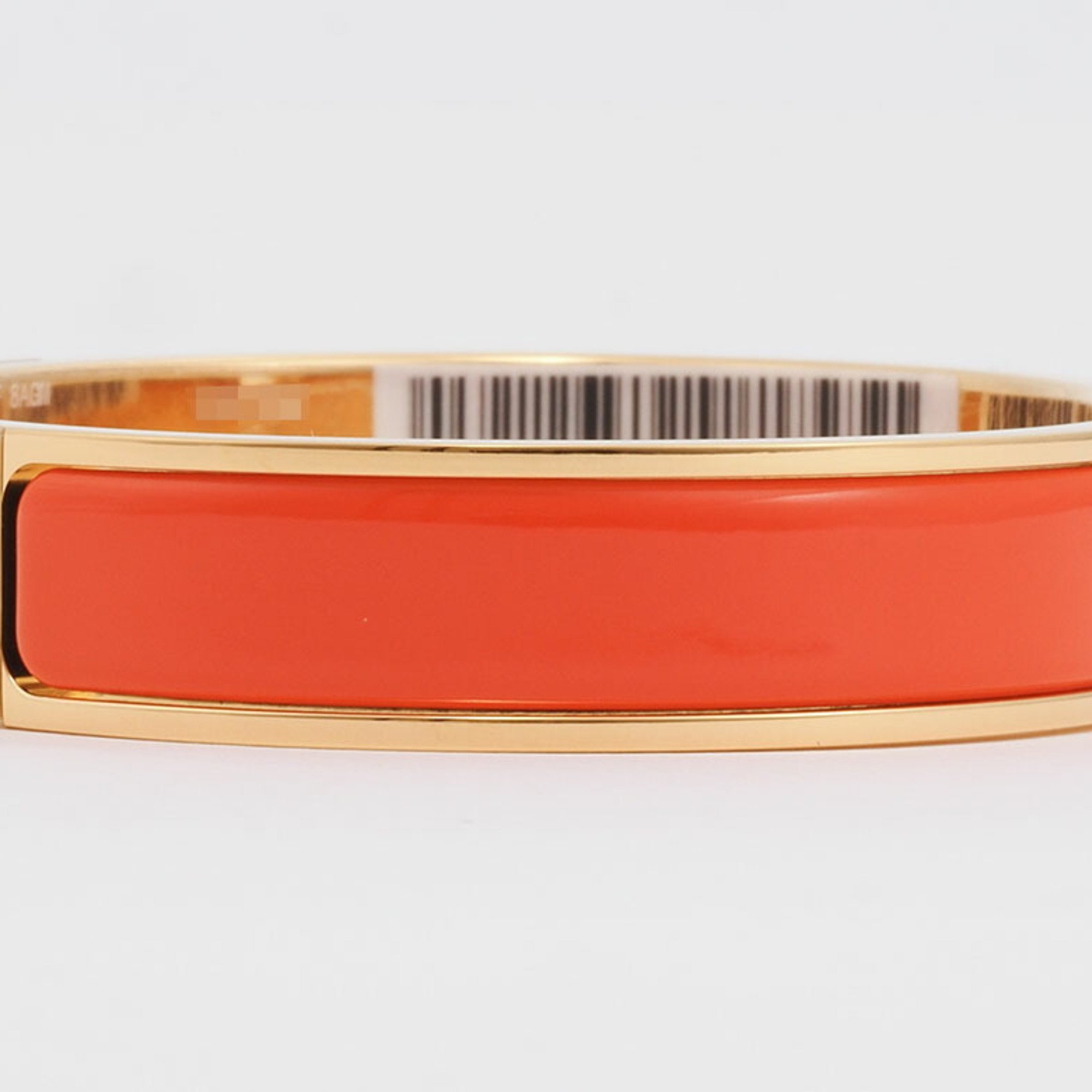 Hermes Enamel Bracelet Click H Orange Fruit Yellow Gold H700001F 8AGM Women's HERMES