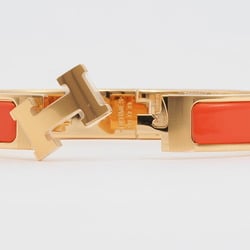 Hermes Enamel Bracelet Click H Orange Fruit Yellow Gold H700001F 8AGM Women's HERMES