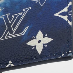 Louis Vuitton Coin Card Holder Case Blue M81432 Men's Monogram Bandana Canvas LOUIS VUITTON