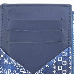 Louis Vuitton Coin Card Holder Case Blue M81432 Men's Monogram Bandana Canvas LOUIS VUITTON