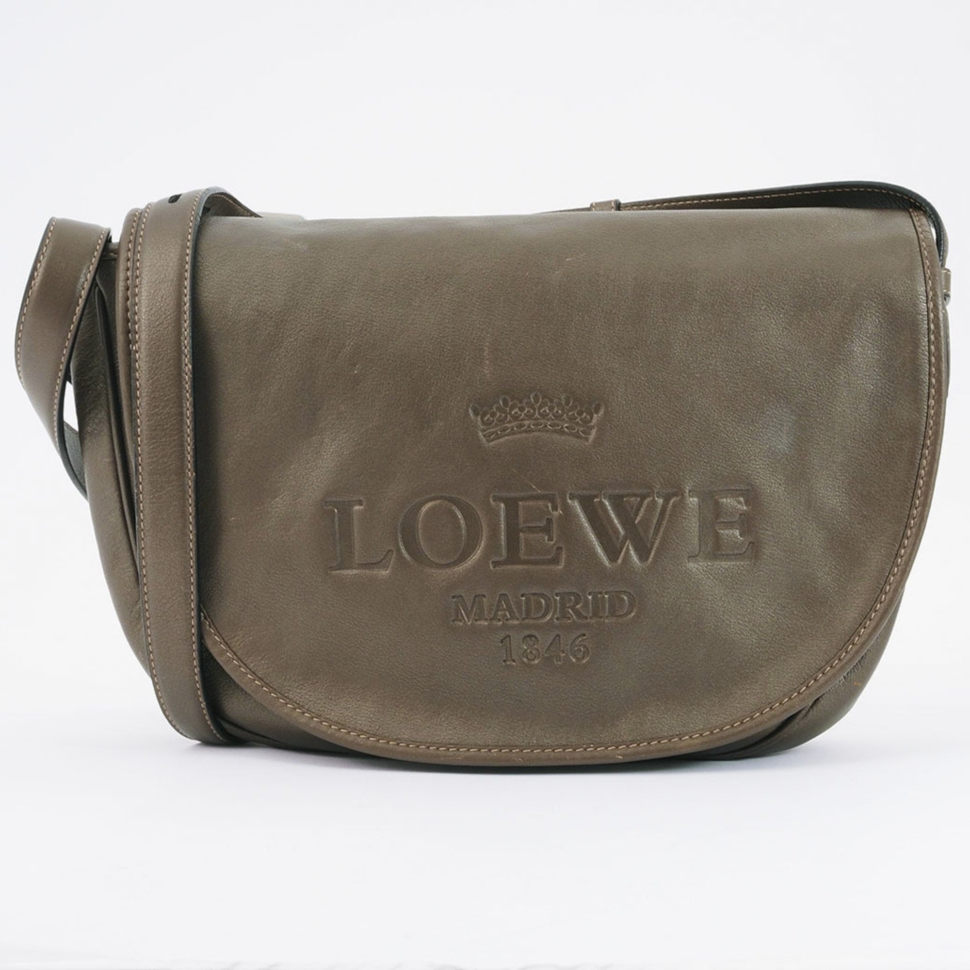 LOEWE Heritage Shoulder Bronze Women's Leather Flap