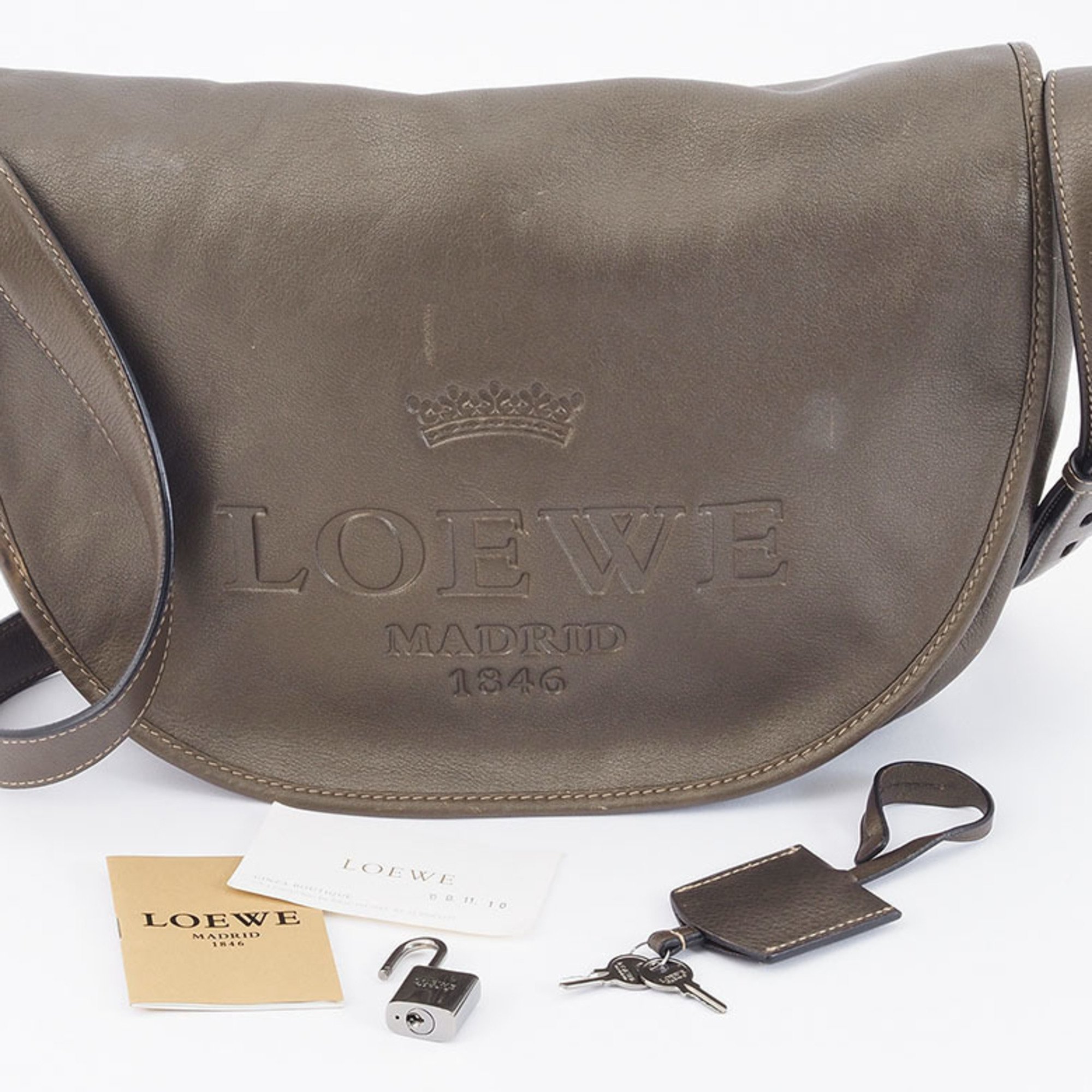 LOEWE Heritage Shoulder Bronze Women's Leather Flap