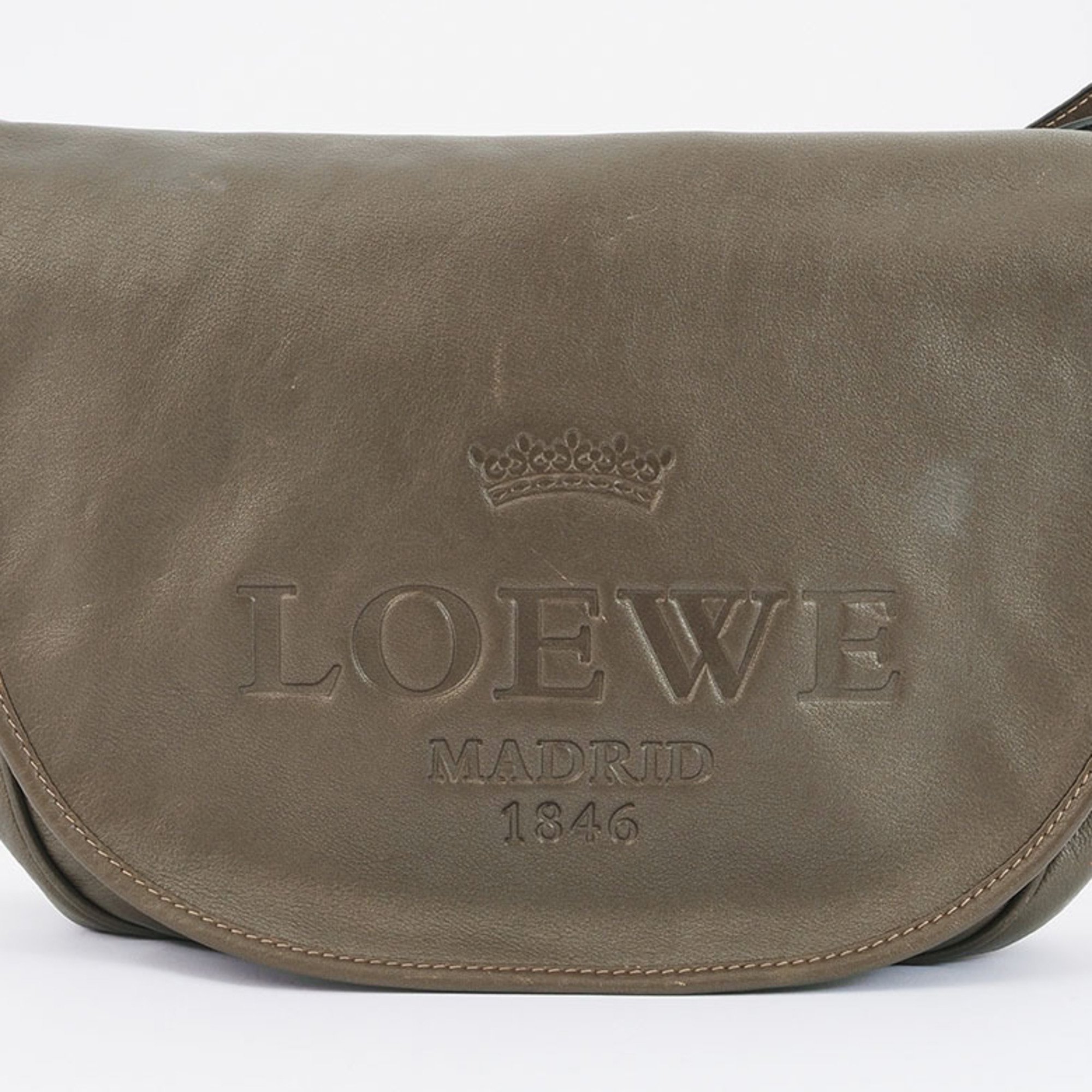 LOEWE Heritage Shoulder Bronze Women's Leather Flap