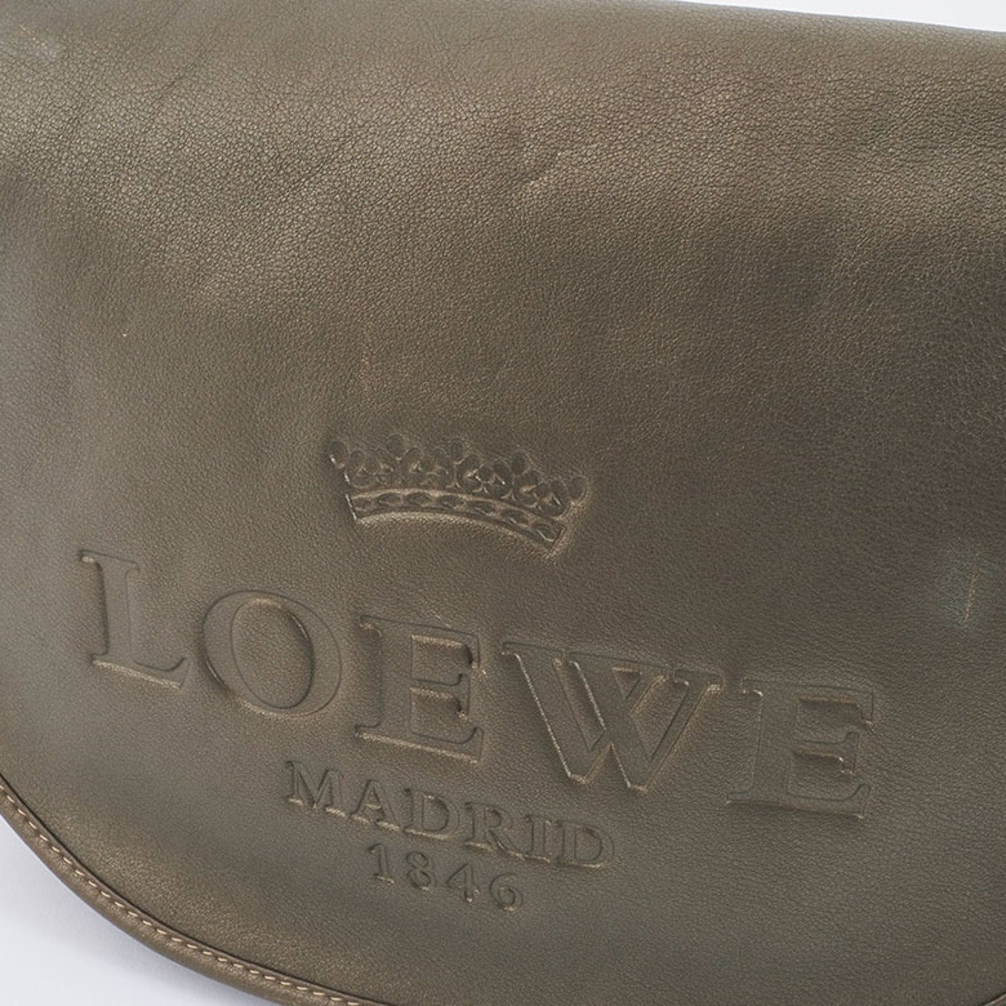 LOEWE Heritage Shoulder Bronze Women's Leather Flap