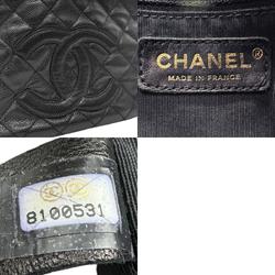 CHANEL Shoulder Bag Caviar Skin Leather Black Women's z2839