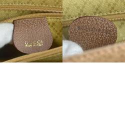 GUCCI handbag shoulder bag bamboo suede leather brown gold ladies e59533a