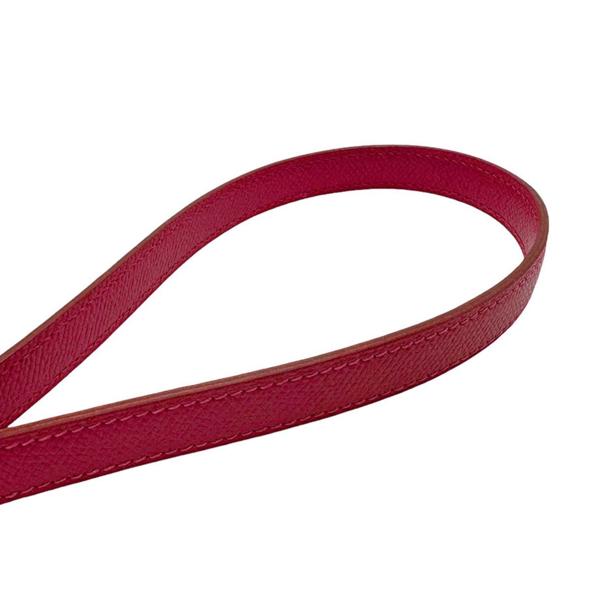 Hermes shoulder strap for Kelly and Bolide, Epsom leather, Rouge Kazak, gold, men women, z2756