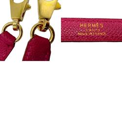 Hermes shoulder strap for Kelly and Bolide, Epsom leather, Rouge Kazak, gold, men women, z2756