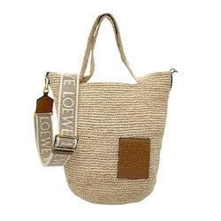 LOEWE Handbag Shoulder Bag Slit Raffia Natural Women's z2823