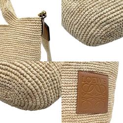 LOEWE Handbag Shoulder Bag Slit Raffia Natural Women's z2823